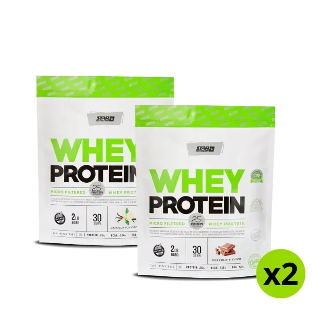 Combo: 2 Unidades de Whey Protein Star Nutrition 2 lbs (doy Pack)