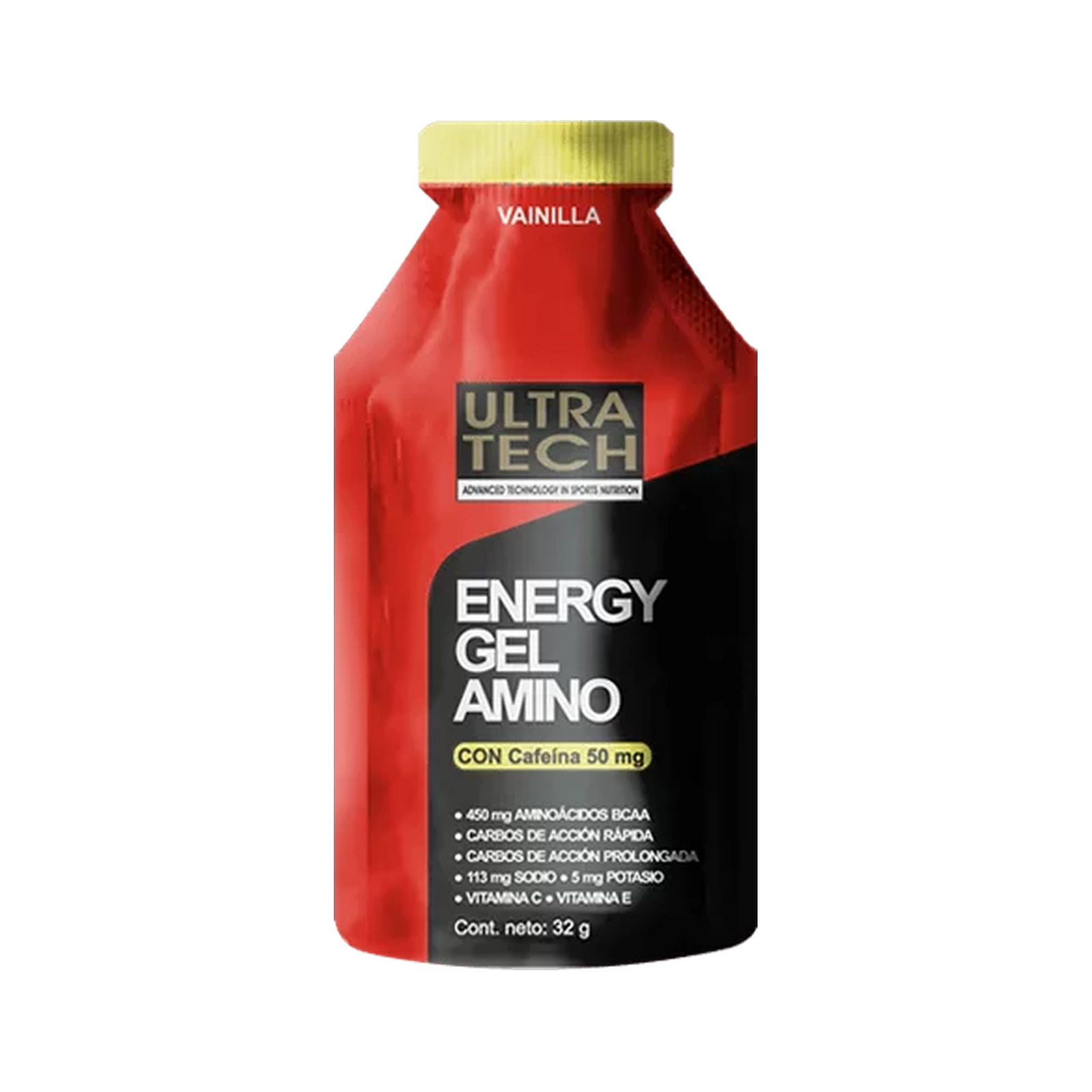 Energy Gel Amino Con Cafeína Ultra Tech - caja x 12 geles