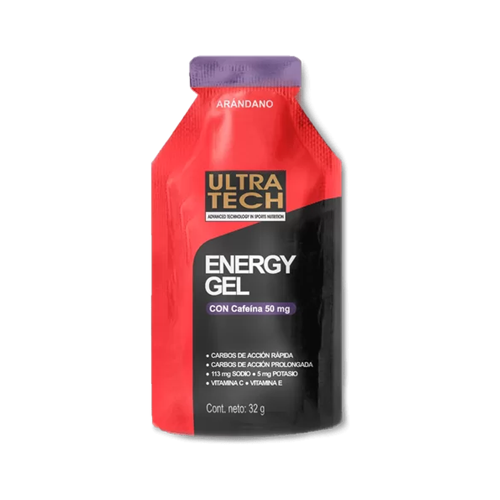 Energy Gel Con Cafeína Ultra Tech - caja x 12 geles