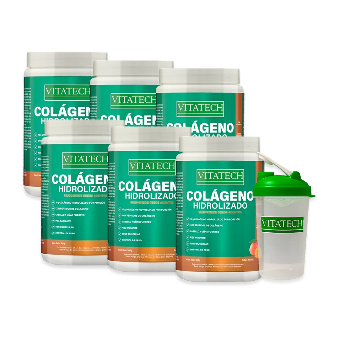 PACK X6 Vitatech Colágeno Hidrolizado Mango