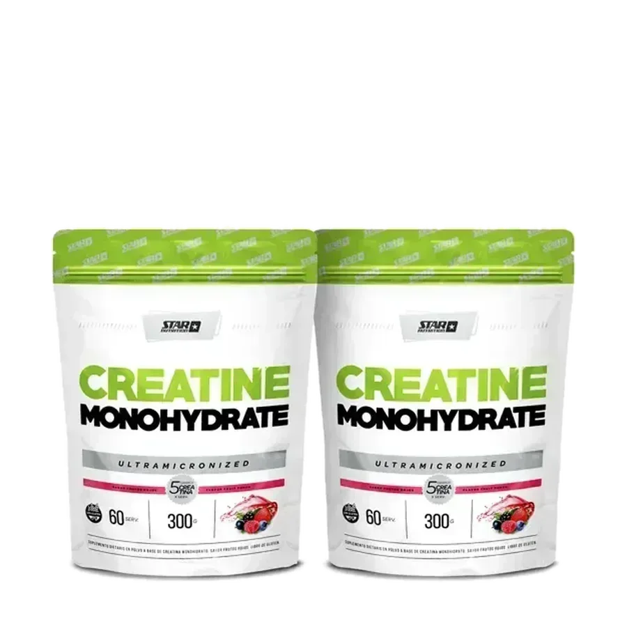Combo Creatina Doypack Frutos Rojos 300 gramos x2 unidades