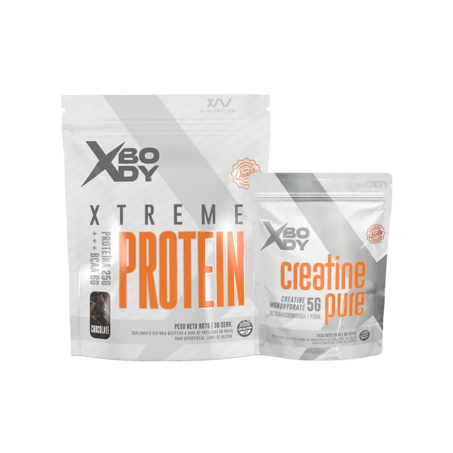 Proteina Xbody en Doypack 907 Grs + Creatina Pura Sin Sabor 300 Grs