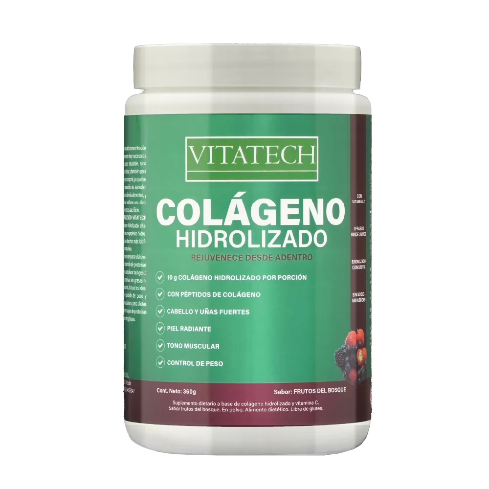 Vitatech Colágeno Hidrolizado x 360 g - Sabor Frutos del Bosque