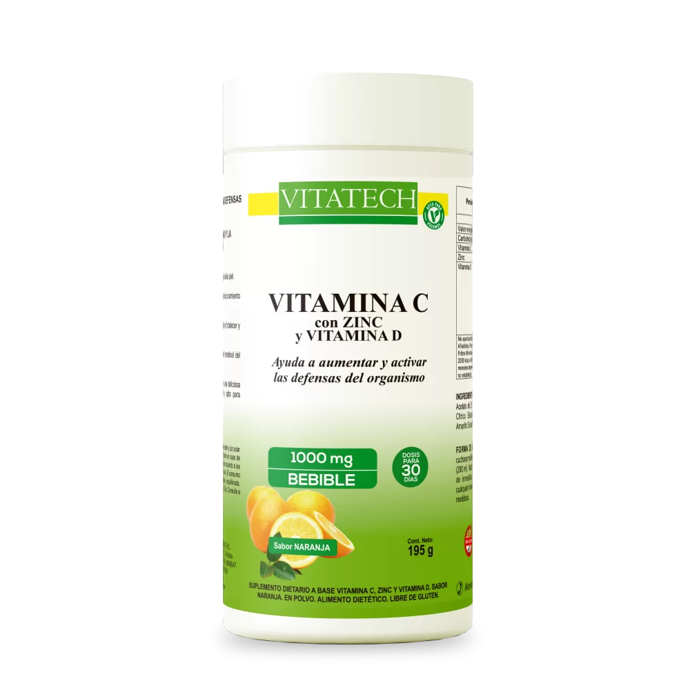 Vitatech Vitamina C 1000 mg en polvo con Zinc y Vitamina D