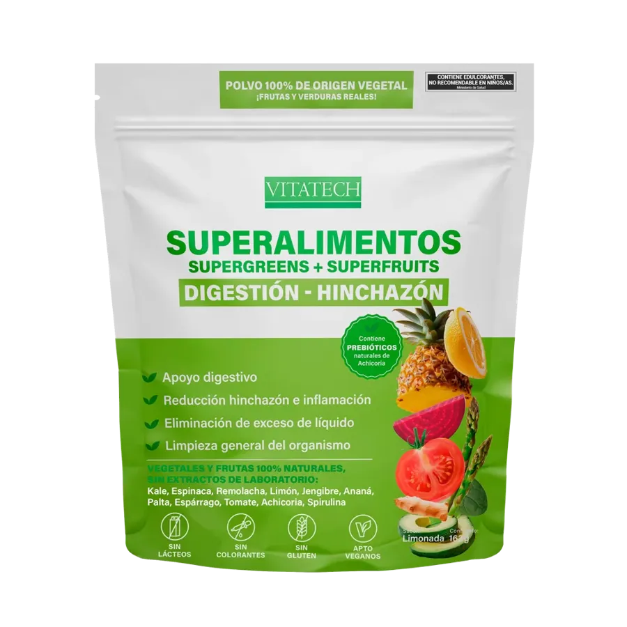 Vitatech Superalimento Digestión-Hinchazón - Sabor Limón x 162 g